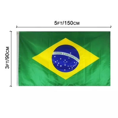Cờ Brazil tùy chỉnh chất lượng cao Cờ Polyester 3x5Ft 100D