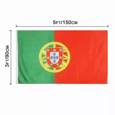 Cờ 3X5 Ft tùy chỉnh 100% Polyester Quốc kỳ Bồ Đào Nha Tất cả các quốc gia