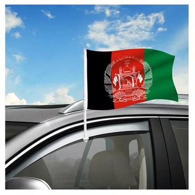 In màu Pantone Cờ cửa sổ ô tô Cờ quốc tế Polyester Afghanistan