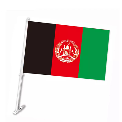 In màu Pantone Cờ cửa sổ ô tô Cờ quốc tế Polyester Afghanistan