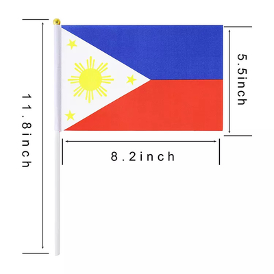 Cờ Quốc Gia Di Động Philippines 14x21cm Cờ Cầm Tay Philippines