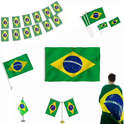 3X5ft Cờ quốc gia Brazil 100% Polyester Cờ quốc gia tùy chỉnh