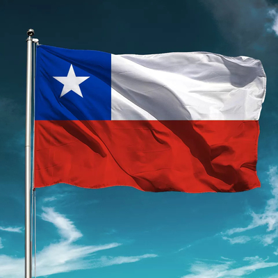 Cờ quốc gia Chile tùy chỉnh 3X5ft 100% Polyester CMYK In kỹ thuật số