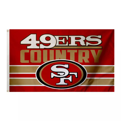 Cờ đội bóng đá NFL SF San Francisco 49ers tùy chỉnh Cờ 3x5ft Cờ sinh thái tự do